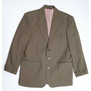 MEN'S BROWN BLAZER SUIT JACKET - BACHRACH - 100% WOOL - SIZE 38S